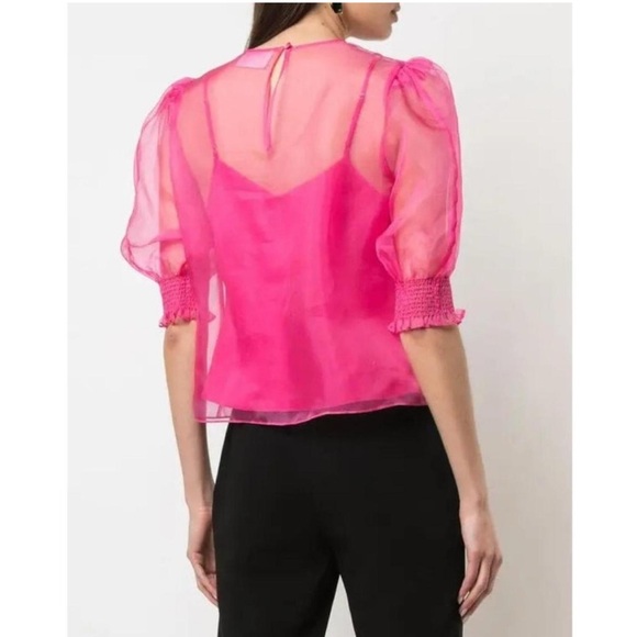 House of Harlow 1960 Pink Sheer Blouse - Picture 2 of 8